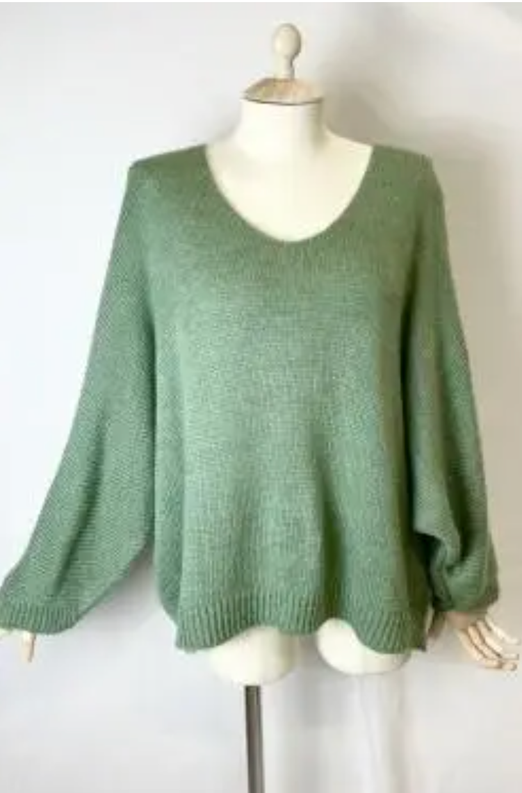 Pull femme col V maille douce .Taille unique | Chic & cocooning