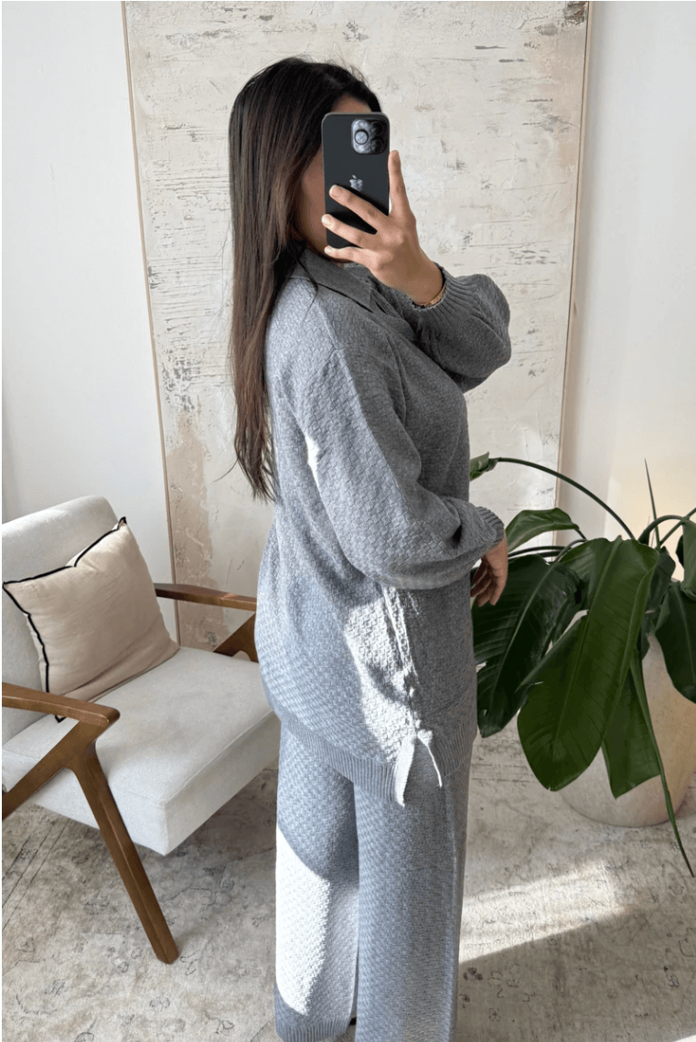 Ensemble Maille Texturée – 2 Pièces Cosy & Tendance