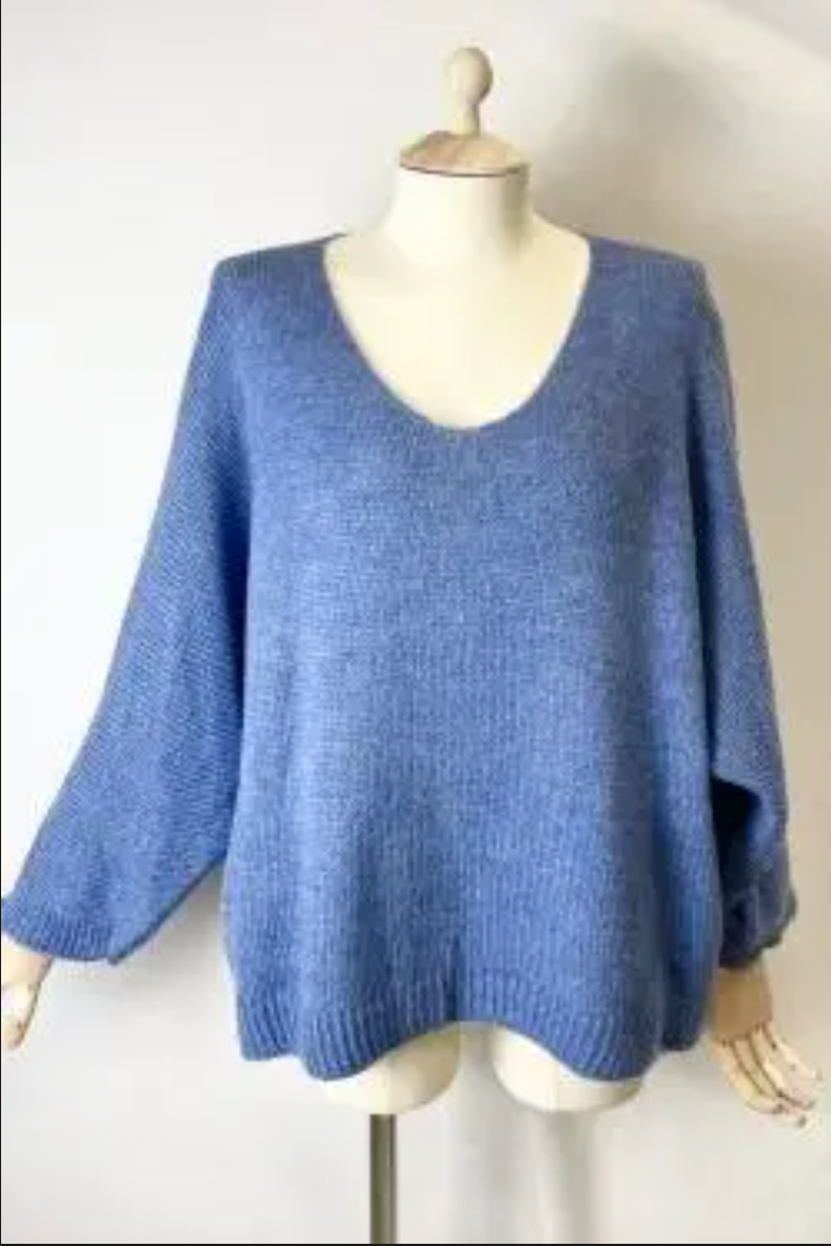 Pull femme col V maille douce .Taille unique | Chic & cocooning