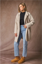 Manteau à boutons et poches zippées cachées – Élégance intemporelle & confort moderne