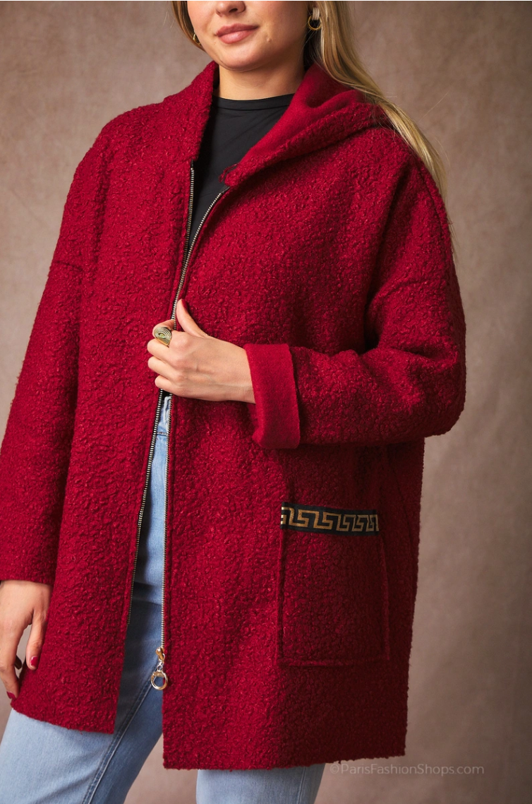 Manteau oversize à capuche – Style urbain, confort et élégance hivernale