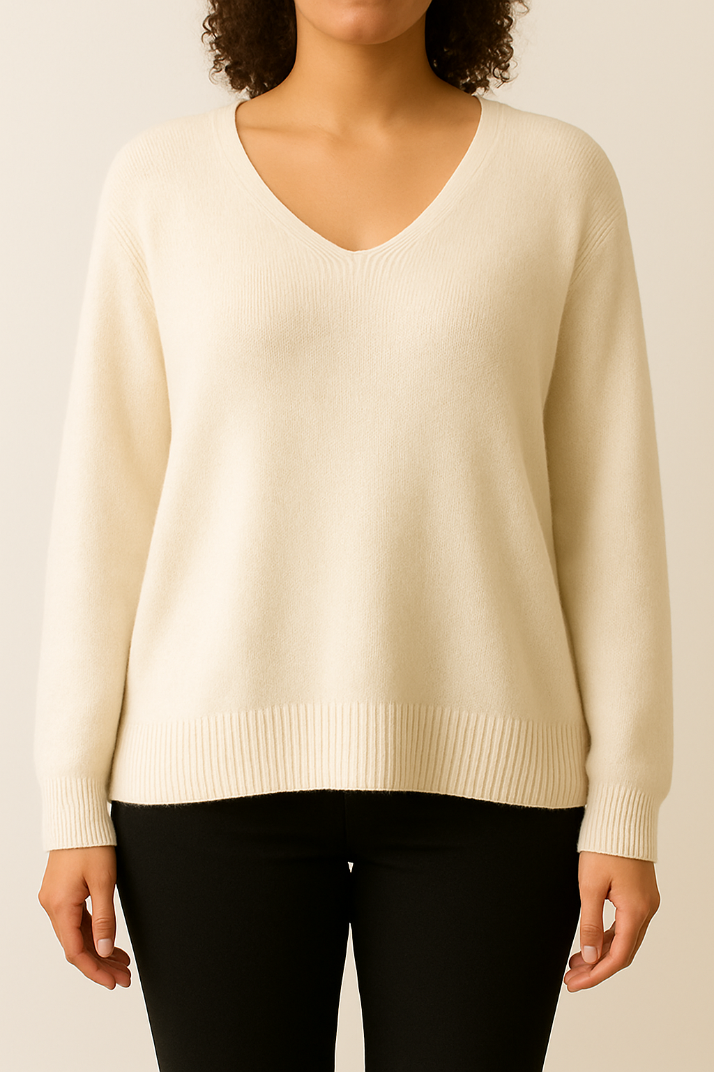 Pull femme col V maille douce .Taille unique | Chic & cocooning