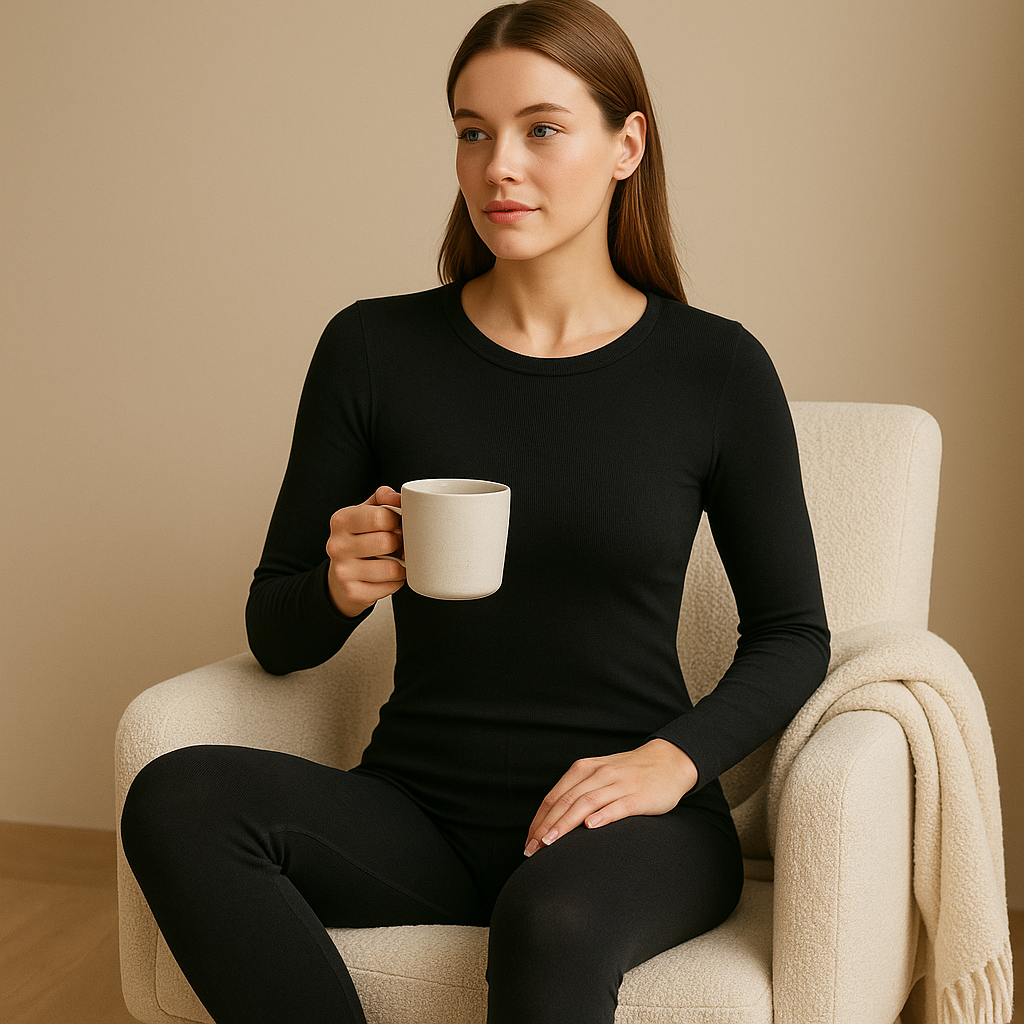 Ensemble thermique femme 37°C – Douceur en soie & chaleur invisible | La Vitrine Parisienne