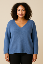Pull femme col V maille douce .Taille unique | Chic & cocooning