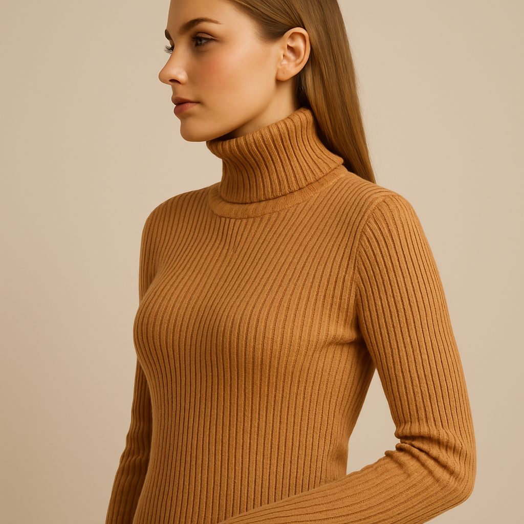 Pull Col Roulé d’Hiver – Manches Longues