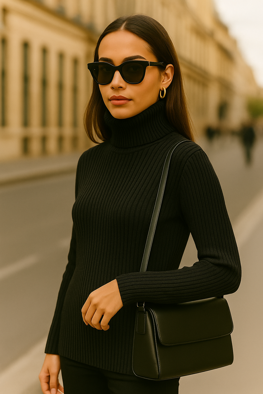 Pull Col Roulé d’Hiver – Manches Longues