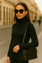 Pull Col Roulé d’Hiver – Manches Longues