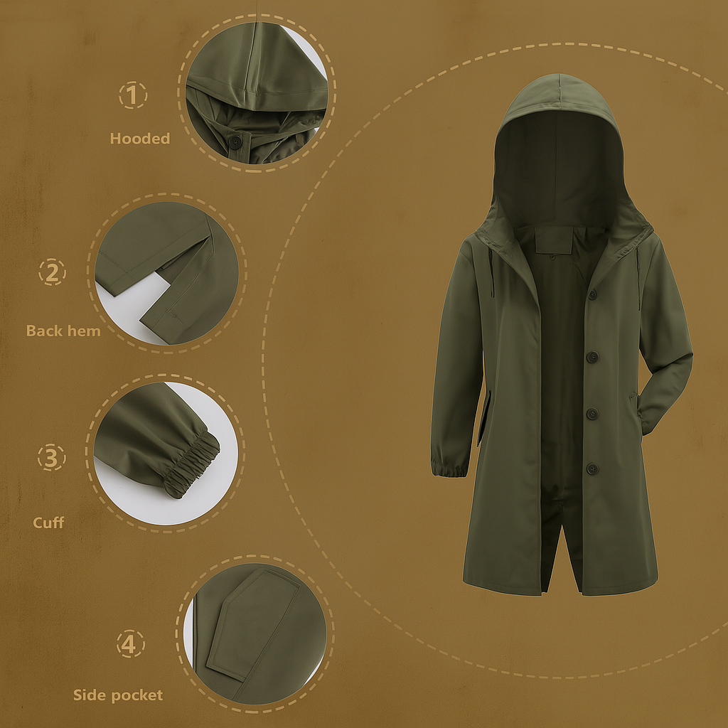 Parka Imperméable Femme – Longue & Capuche Protectrice