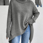 Pull oversize femme col montant hiver – La Vitrine Parisienne