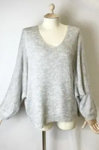 Pull oversize femme chic en maille beige
