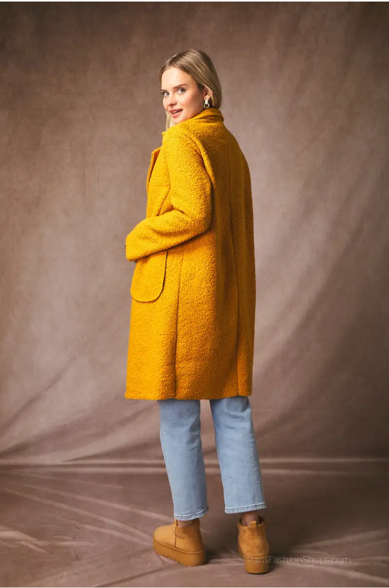 Manteau femme en tissu à deux boutons – Chic, chaud & intemporel