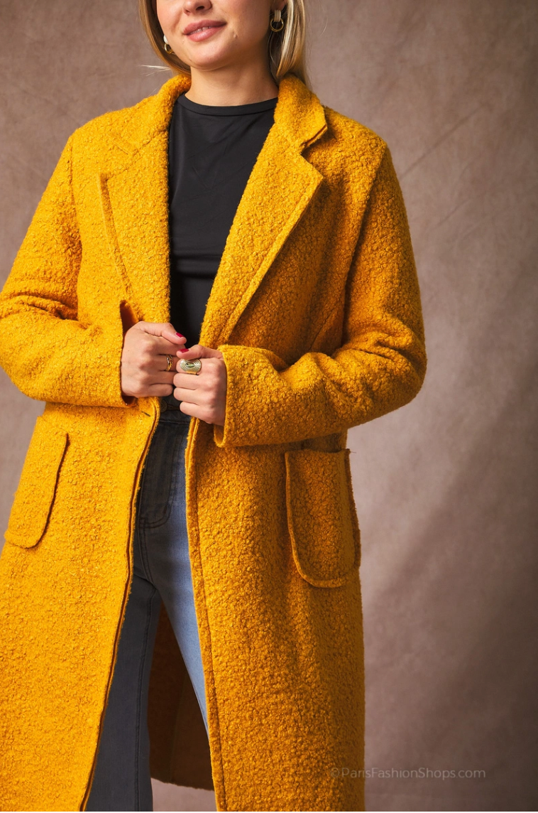 Manteau femme en tissu à deux boutons – Chic, chaud & intemporel